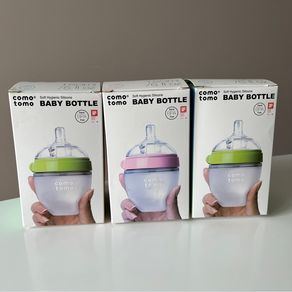 Brand new Como Tomo Silicone Baby Bottle 150ml*3